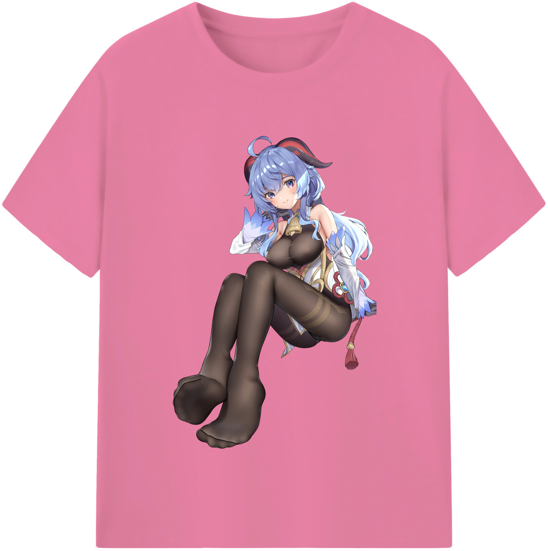 げんし神 甘雨 かんう genshin Ganyu 綿100％半袖Tシャツ（フロントプリント）